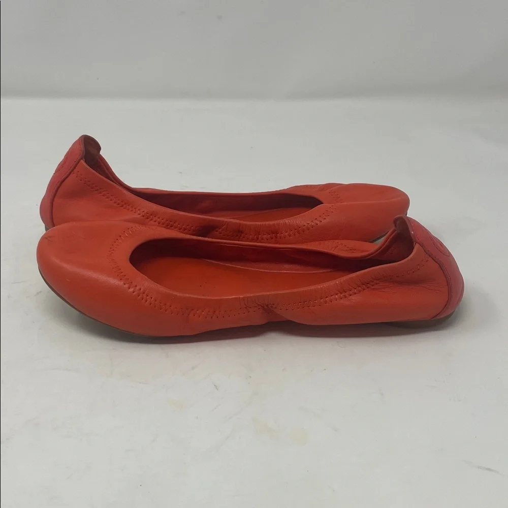 Tory Burch Orange Ballet Flat Slip-On Shoes